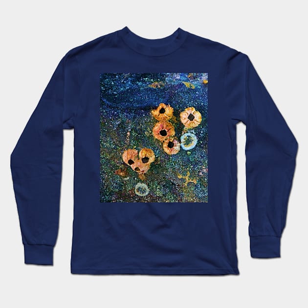 Abstract barnacles on rocks Long Sleeve T-Shirt by hereswendy